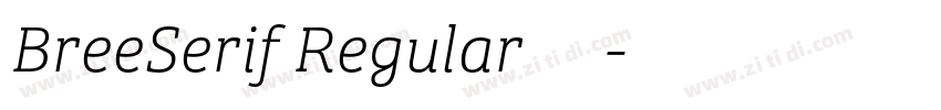 BreeSerif Regular 常规字体转换